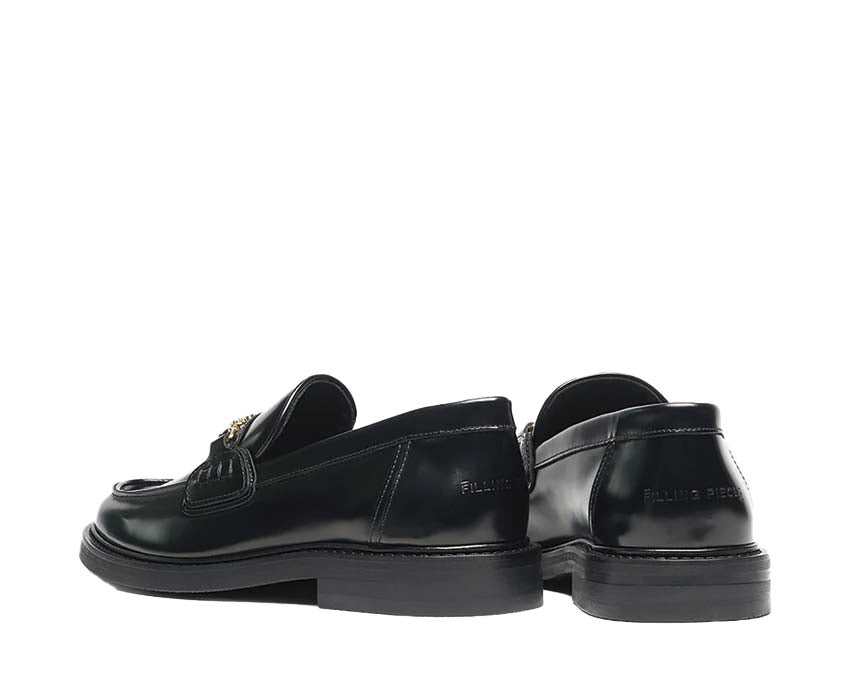 Filling Pieces Loafer Polido All Black detail — mirror finish
