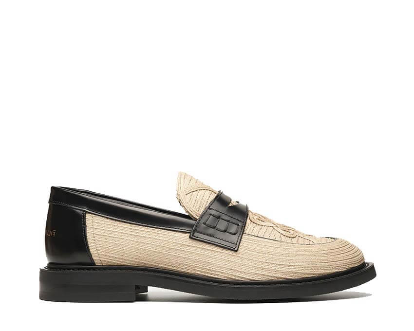 Filling Pieces Loafer Solid Raffia Natural — mocasín hombre rafia natural lujo