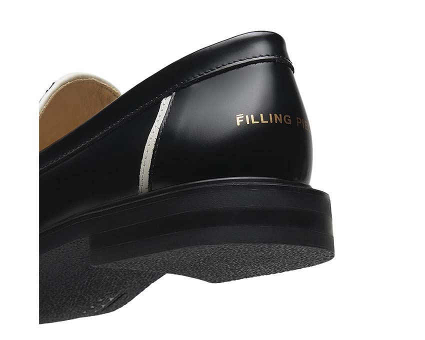 Filling Pieces Loafer Vinyl Black Sohle — Ledersohle handgenäht