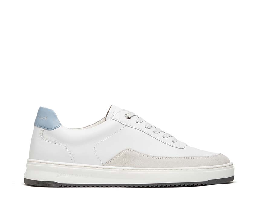 Filling Pieces Mondo Squash White Light Blue — sneaker homme cuir luxe