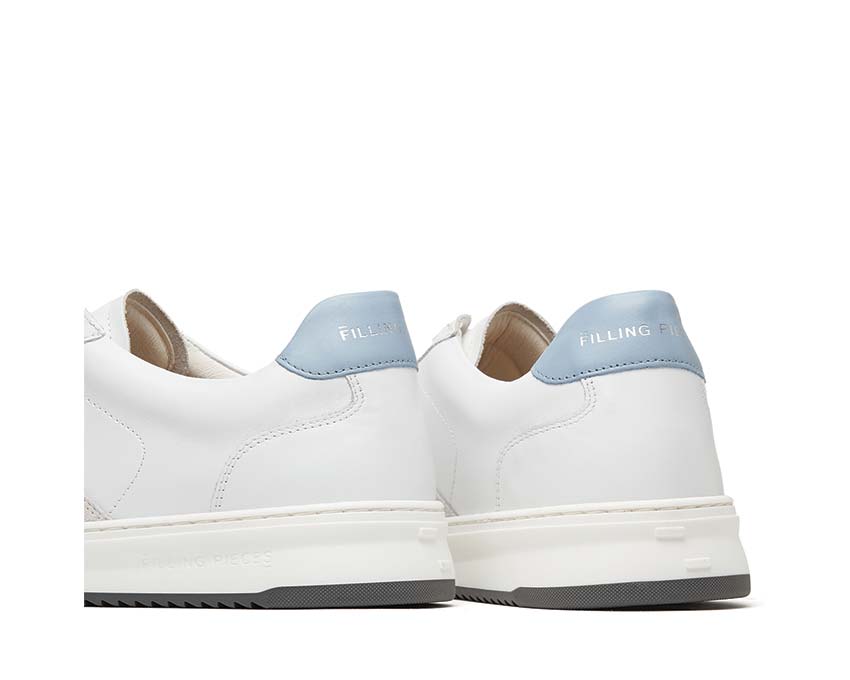 Filling Pieces Mondo Squash White Light Blue vue latérale — cuir blanc bleu clair