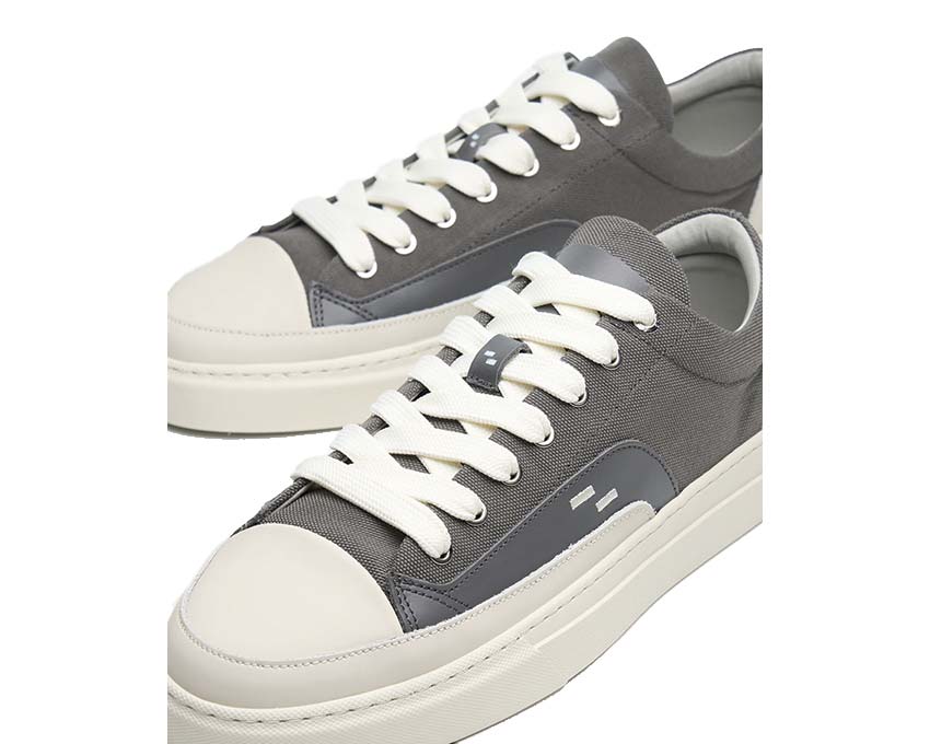 Filling Pieces Riviera Low Dark Grey vue latérale — cuir pleine fleur gris