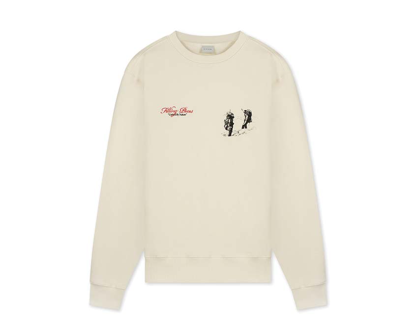 Filling Pieces United by Nature Sweatshirt Blanc Antique — sweatshirt Filling Pieces coton premium