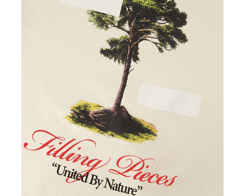Filling Pieces United by Nature Sweatshirt vue — sweatshirt coton blanc antique Amsterdam