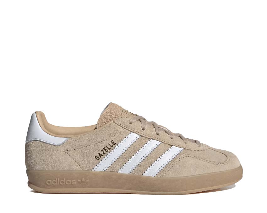 Adidas Gazelle Indoor W Magic Beige — sneaker donna scamosciato indoor suola gomma
