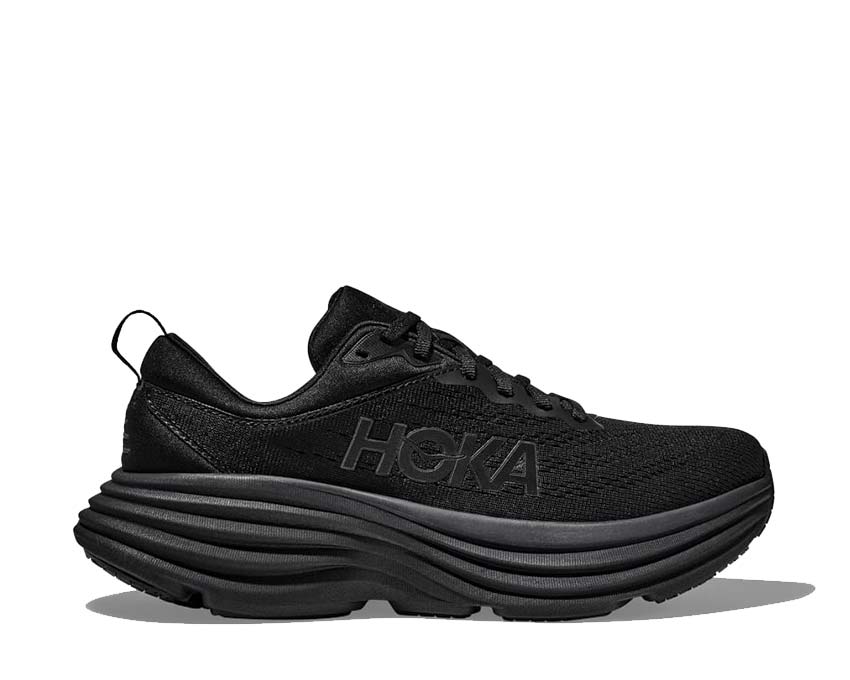 HOKA Bondi 8 Black — running homme semelle maximale EVA