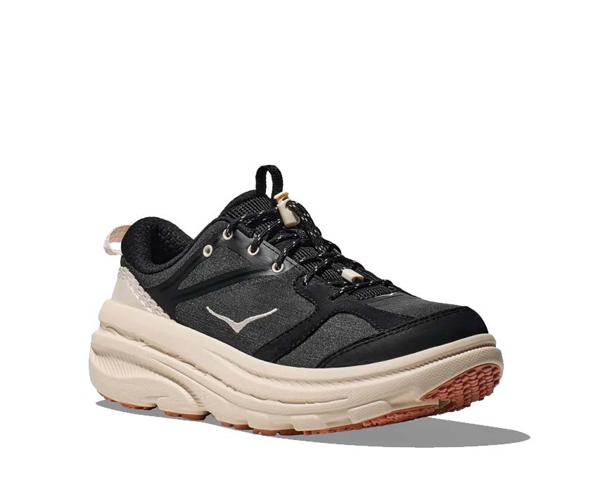 HOKA Bondi B3 Black Alabaster vue latérale — technologie Meta-Rocker