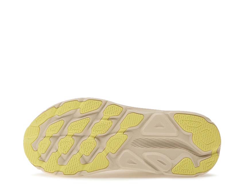 HOKA Clifton 9 GTX Varsity Yellow détail — tige mesh légère