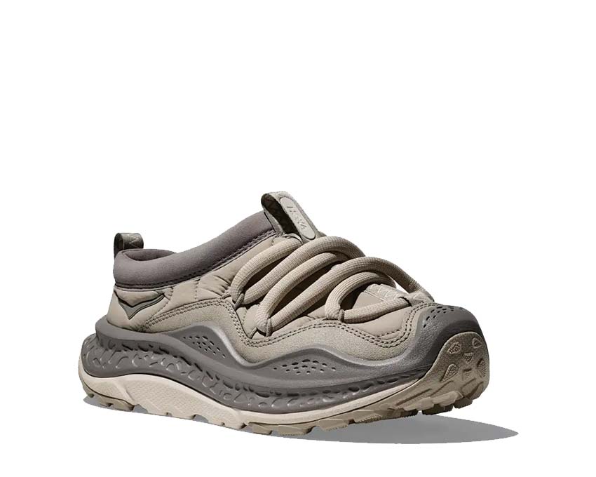 HOKA Ora Primo Farro Iron Ore vue latérale — technologie Meta-Rocker