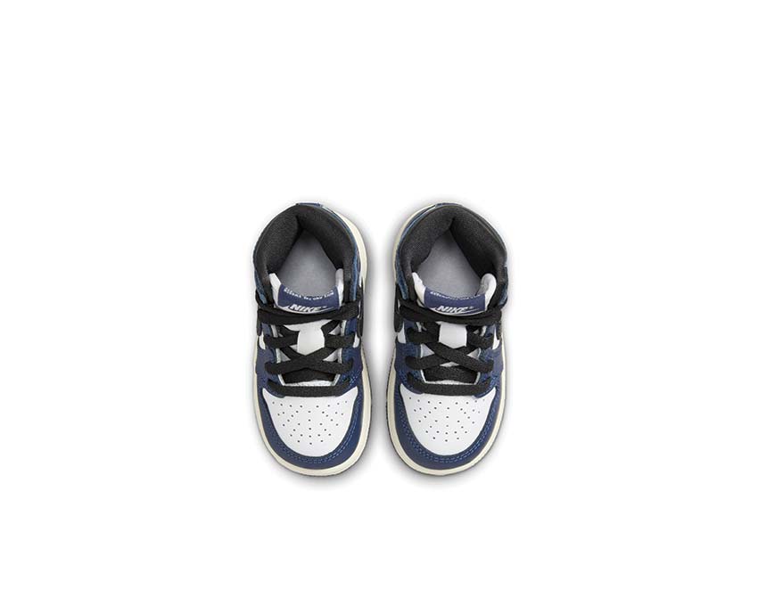 Jordan 1 Retro High OG TD detalle — parte superior cuero Jordan 1 niño