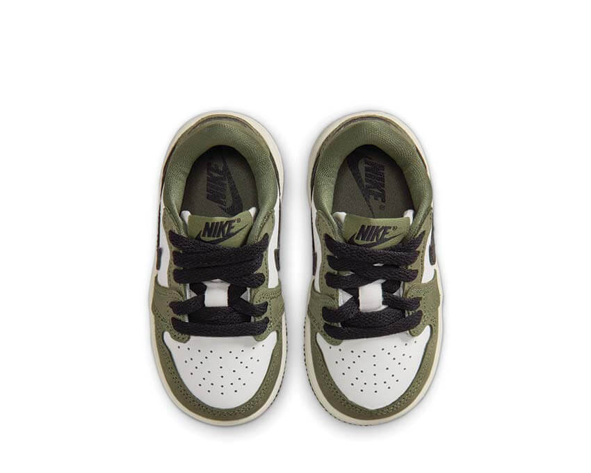 Jordan 1 Retro Low OG TD Medium Olive — Vorderansicht Jordan Kleinkind