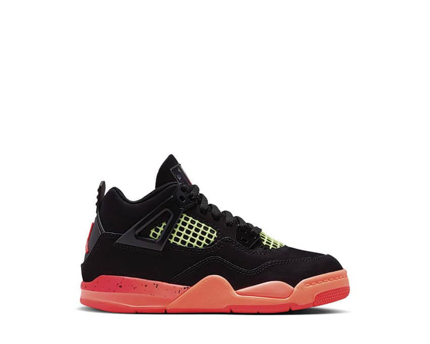 Jordan 4 Retro PS Infrared 23 Black/Mango — sneakers preschool Air visible Jordan 4