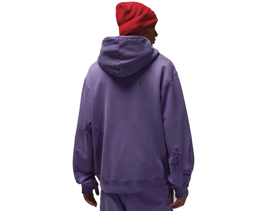 Jordan Rare Air Hoodie Purple Earth vue de dos — hoodie Jordan molleton épais