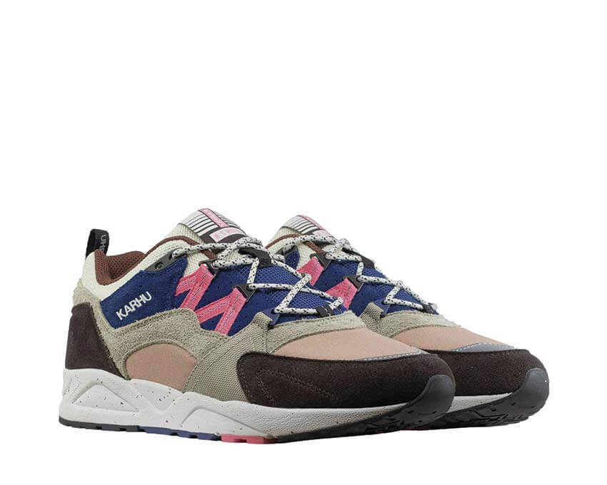 Karhu Fusion 2.0 Molé vue latérale — tige mesh taupe