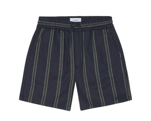 Les Deux Lawson Stripe Shorts Marine Blue — short homme rayé bleu marine
