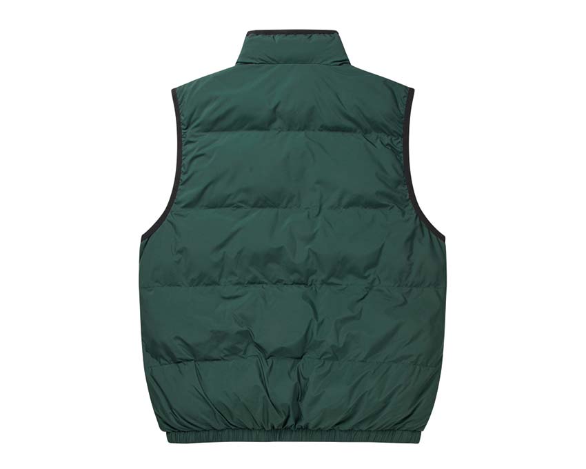 Les Deux Newport Padded Vest Pine Green vue latérale — matelassage quilté vert