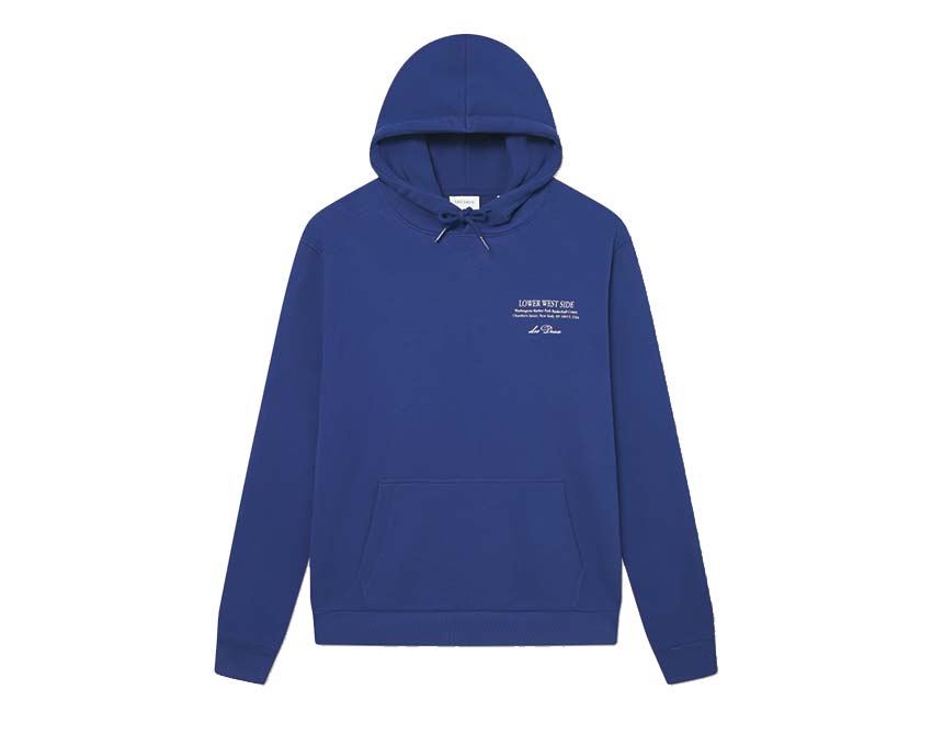 Les Deux West Side Hoodie Limoges — hoodie unisexe bleu coupe décontractée