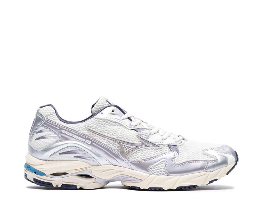 Mizuno Wave Rider 10 Metallic Pack 2 Snow White/Lilac — Herren-Sneaker Wave