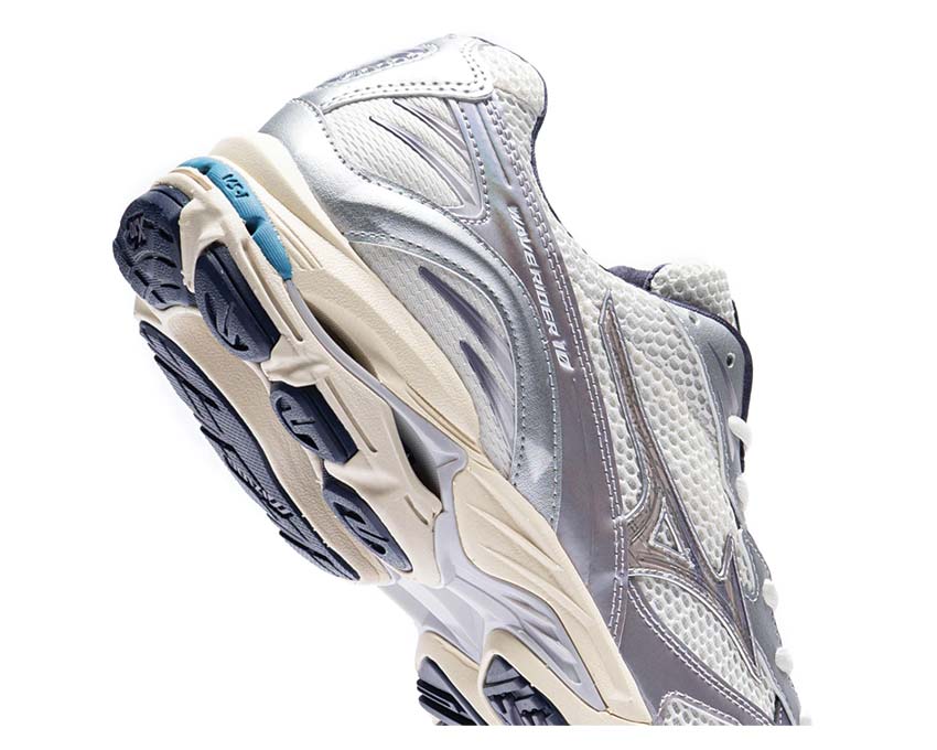 Mizuno Wave Rider 10 Metallic Pack 2 Snow White/Lilac Detail — Metallic-Finish