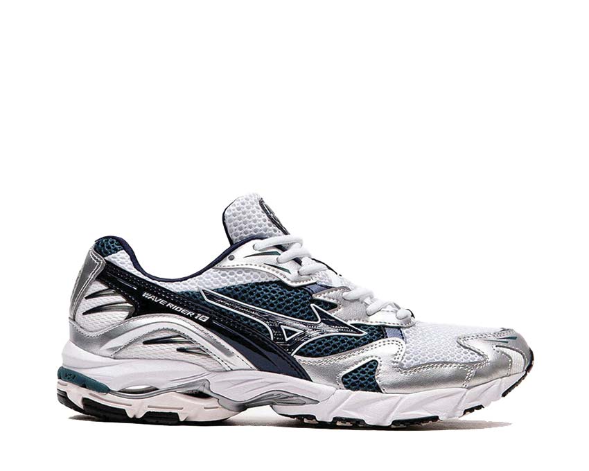Mizuno Wave Rider 10 Sport — sneaker homme running rétro blanc