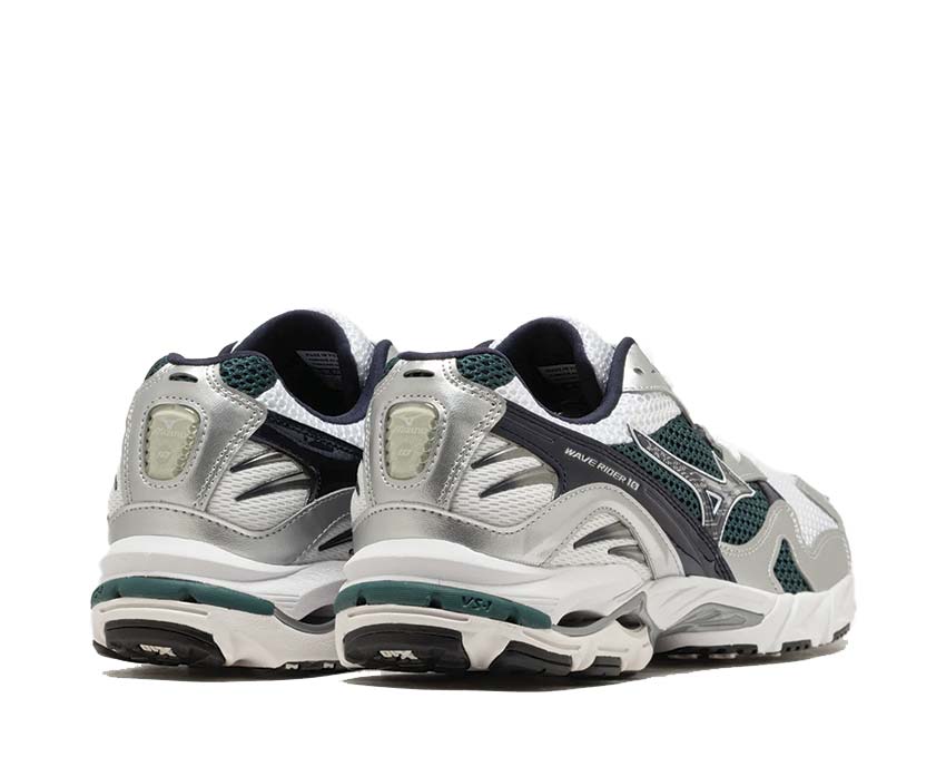 Mizuno Wave Rider 10 Sport détail — tige mesh respirante rétro