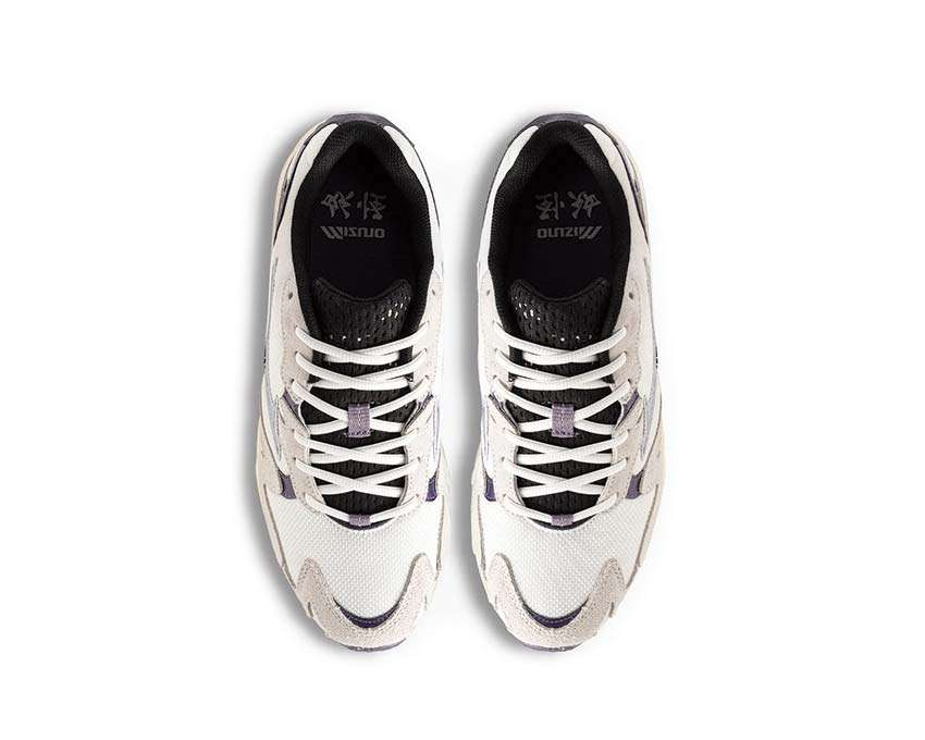 Mizuno Wave Rider 10 Yokai White vista lateral — mesh transpirable estampado Yokai