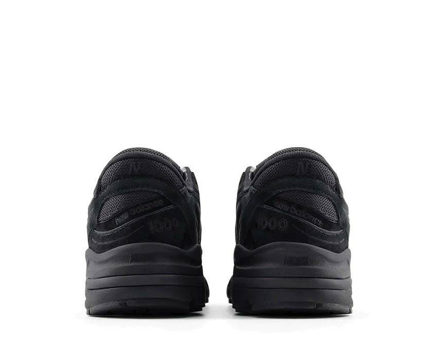 New Balance 1000 Black detalle — parte superior resistente materiales técnicos