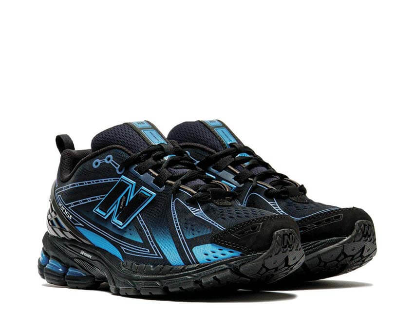 New Balance 1906E Nero vista laterale — tomaia mesh nero ABZORB SBS running