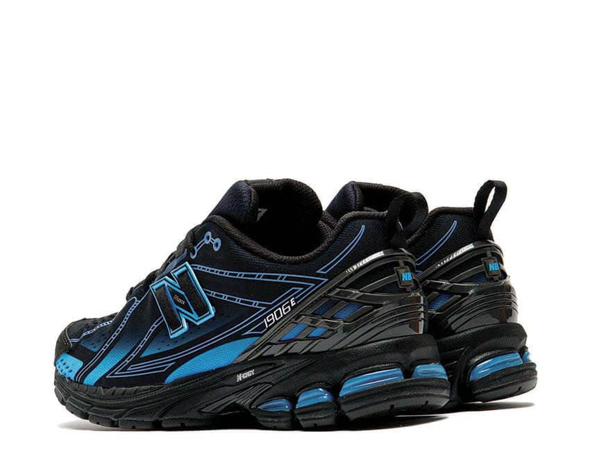 New Balance 1906E Nero suola — tecnologia ABZORB multi-zona ammortizzazione premium