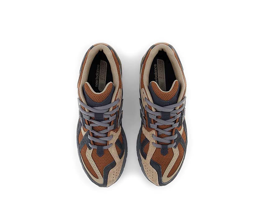 New Balance 1906N Rich Oak dettaglio — pelle nubuck testurizzata