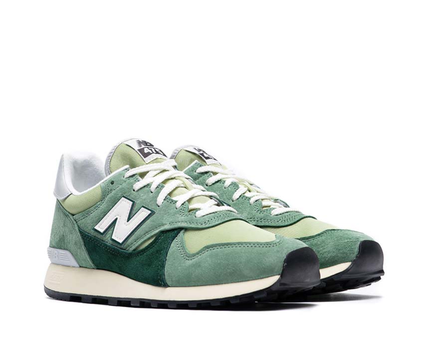 New Balance 475 Everglade Green Mallard Green vista laterale — profilo compatto