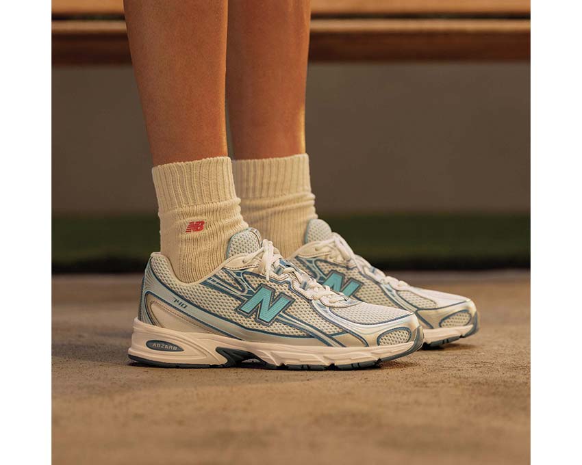 New Balance 740 Blue Agate vue latérale — tige mesh respirante