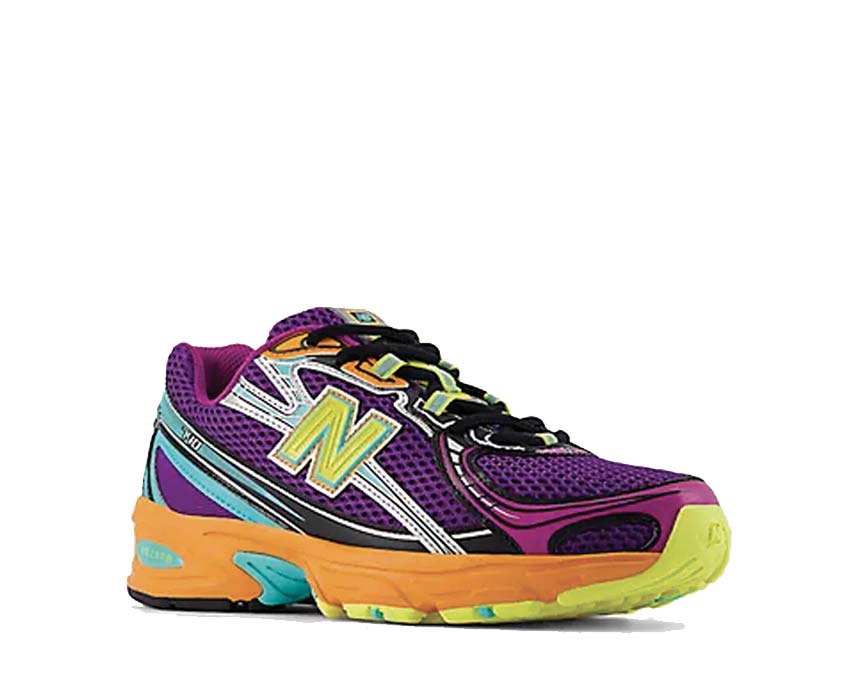 New Balance 740 Concord Grape Seitenansicht — Y2K-Silhouette mit buntem Mesh-Obermaterial