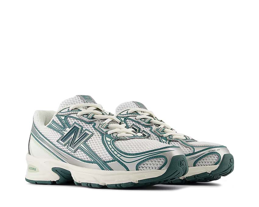 New Balance 740 White Marsh Green Seitenansicht — Chunky Retro Silhouette