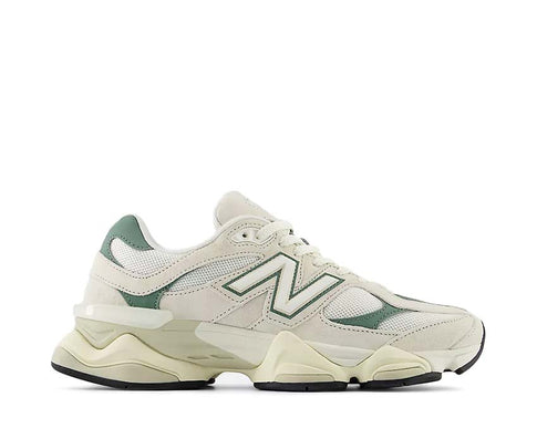New Balance 9060 Linen Dark Juniper — zapatilla unisex tonos naturales