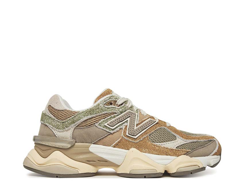 New Balance 9060 Olivine/Great Plains/Arid Stone — sneaker homme coloris olive désert