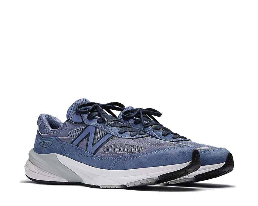 New Balance 990v6 Made in USA Purple Navy Seitenansicht — ikonische Silhouette
