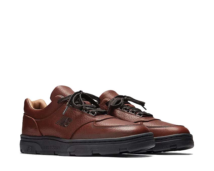 New Balance Allerdale Made in UK Black Coffee side view — premium full-grain leather