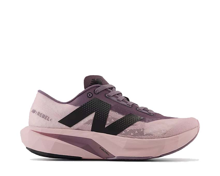 New Balance FuelCell Rebel V4 Twilight Haze Dark Ice Wine — lightweight women's running shoe