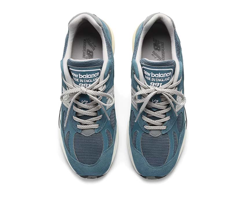 New Balance 991v2 Made in UK Tapestry détail — coutures et matières artisanales UK