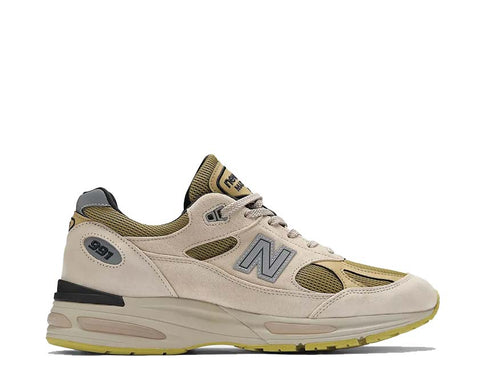 New Balance 991v2 Made in UK Silver Birch — sneaker homme lifestyle coloris naturel