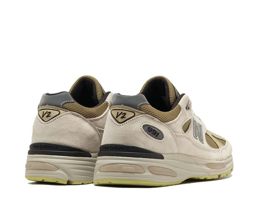 New Balance 991v2 Made in UK Silver Birch semelle — amorti ENCAP double densité