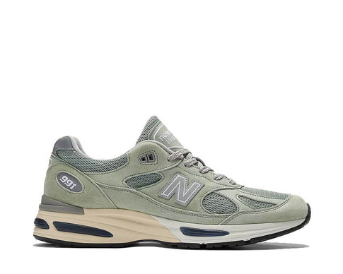 New Balance 991v2 Made in UK Sea Grass — sneaker unisexe coloris vert herbe de mer