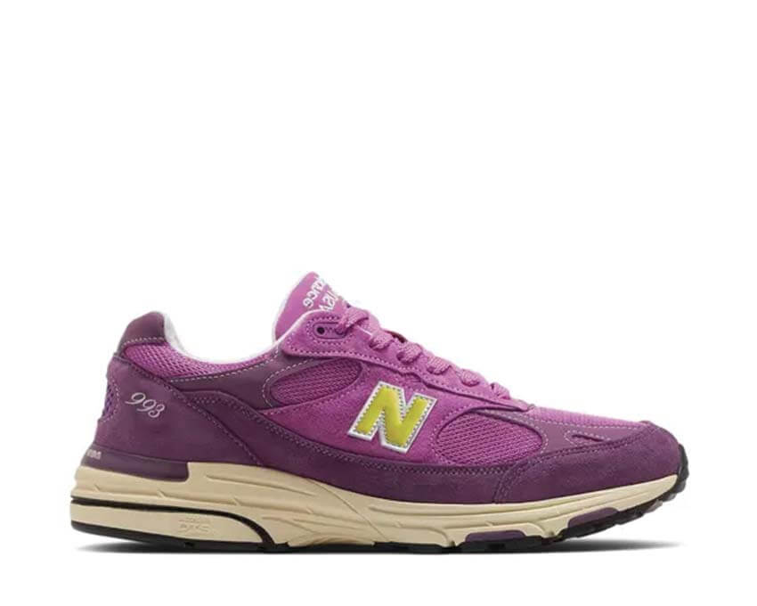 New Balance 993 Made in USA Passion Fruit — sneaker homme coloris rose fruit de la passion