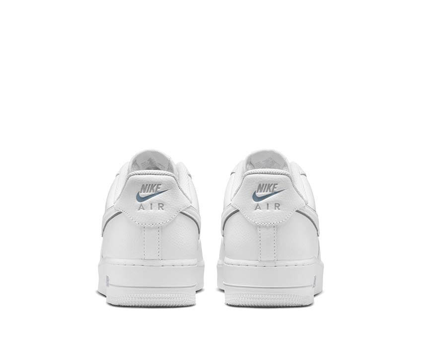 Nike Air Force 1 07 LV8 White Metallic Detail — metallisches Silber Swoosh