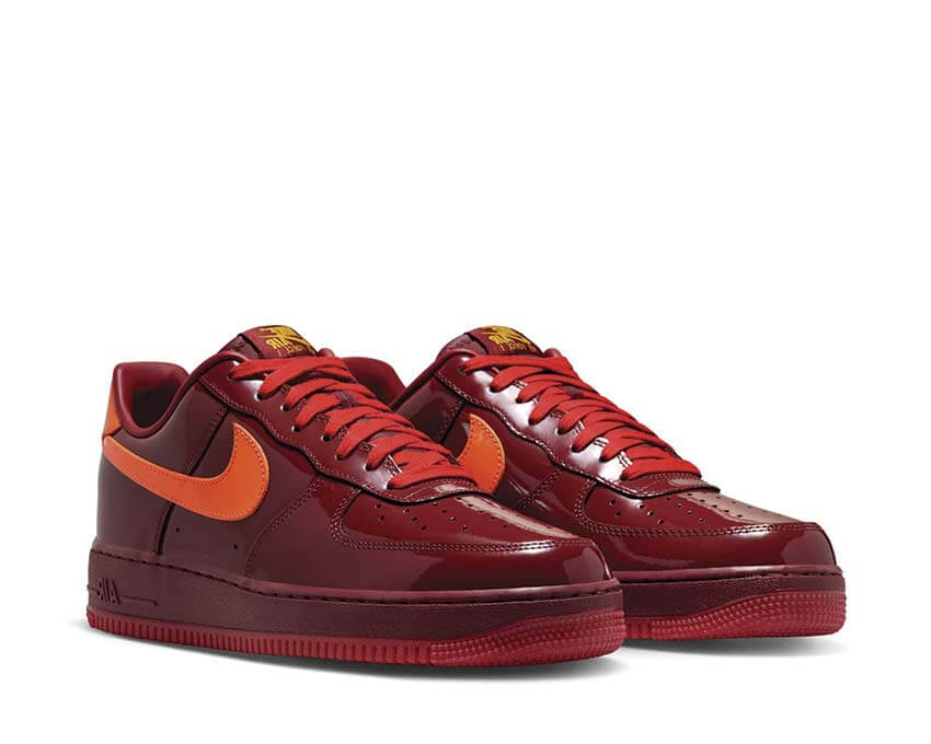 Nike Air Force 1 Low Dark Team Red Sohle — integrierte Air-Einheit