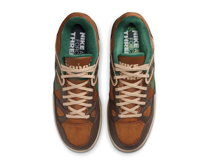 Nike Air Force 3 Low SP Nigo Baroque Brown — vista tre quarti