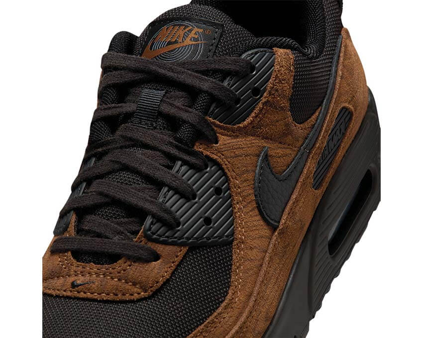 Nike Air Max 90 Premium Light British Tan vue latérale — tige cuir et suède tan