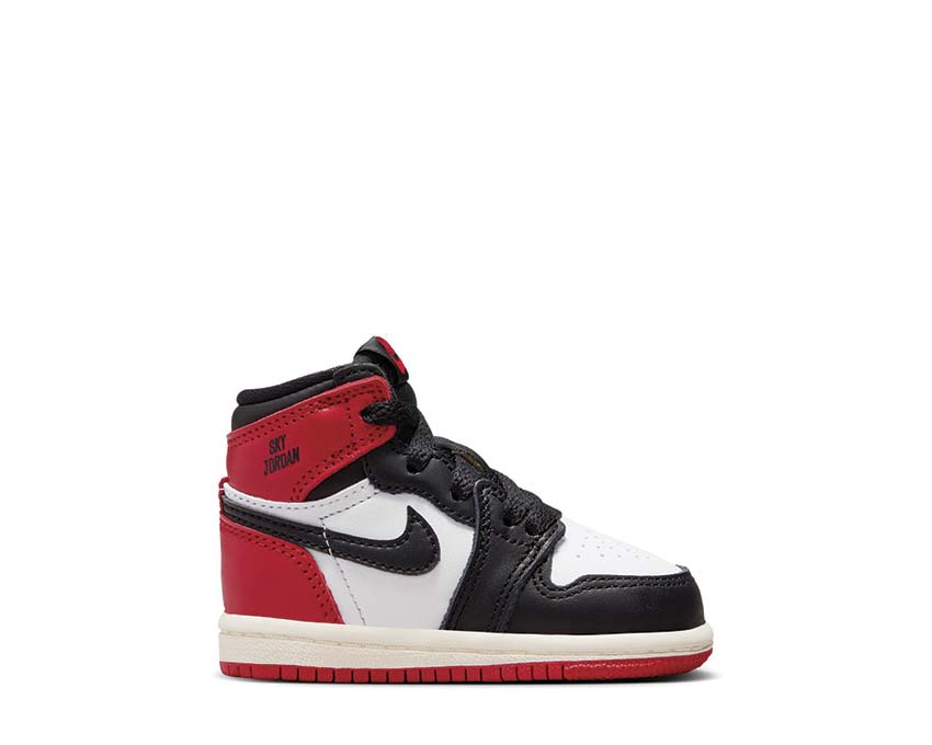 Jordan 1 Retro High OG Black Toe TD — zapatilla niño blanco negro rojo Jordan 1
