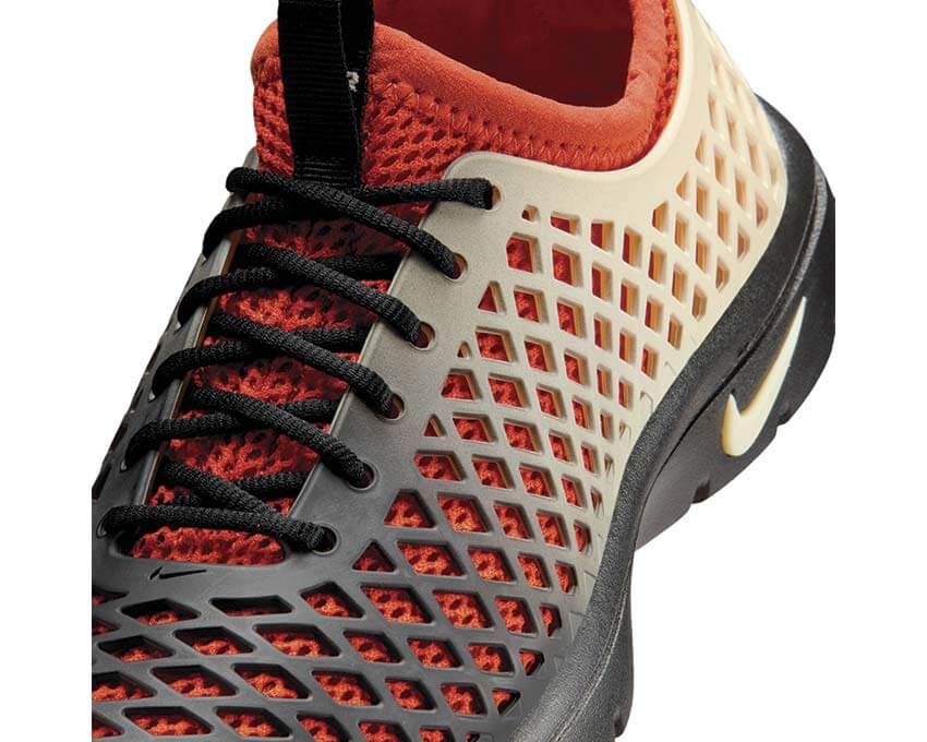 Nike Rejuven8 OG SE Rust Factor vista lateral — parte superior malla y ante óxido